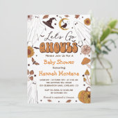 Spooky Halloween  Baby shower Party Kaart (Staand voorkant)