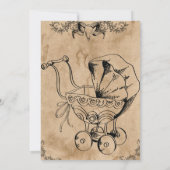 spooky, halloween baby shower-uitnodiging kaart (Achterkant)