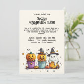 Spooky HALLOWEEN BASH Invitation Kaart (Staand voorkant)