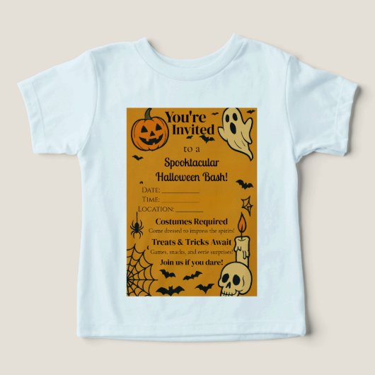 Spooky Halloween Bash Uitnodigen | Geesten en game (Design voorkant)