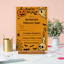 Spooky Halloween Bash Uitnodigen | Geesten en game