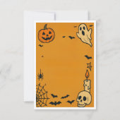 Spooky Halloween Bash Uitnodigen | Geesten en game Bedankkaart (Achterkant)