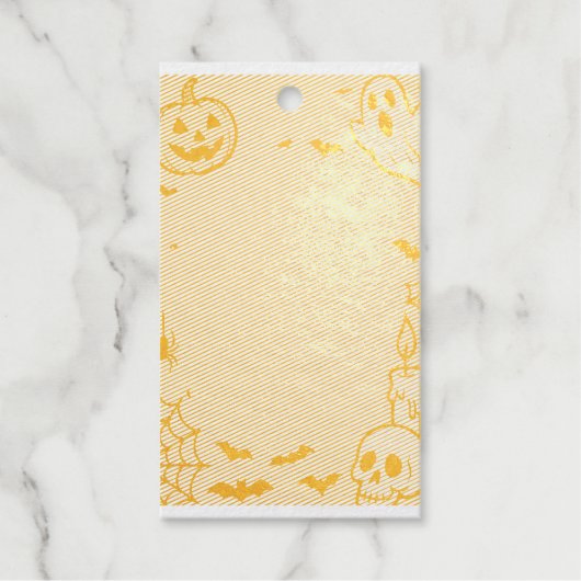 Spooky Halloween Bash Uitnodigen | Geesten en game Cadeaulabels (Voorkant)