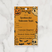 Spooky Halloween Bash Uitnodigen | Geesten en game Cadeaulabels (Achterkant)