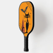 Spooky Halloween Bat Black Cat Ghoul Spider Web Pickleball Paddle (Links)