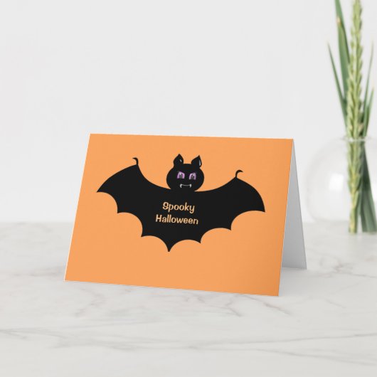 Spooky Halloween Bat Groeten Kaart (Voorkant)