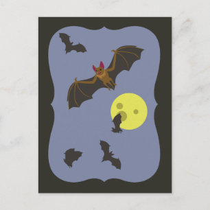 Spooky Halloween Bats Briefkaart