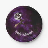 Spooky Halloween Bats & Full Moon Party Papieren Bordje (Voorkant)