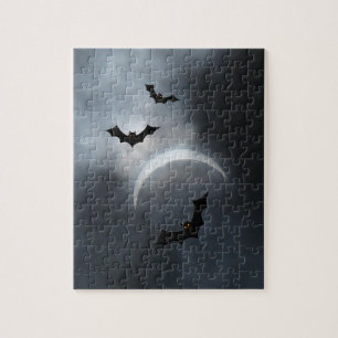 Spooky Halloween Bats in Eclipse Legpuzzel