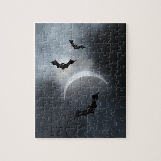 Spooky Halloween Bats in Eclipse Legpuzzel (Verticaal)