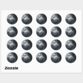 Spooky Halloween Bats in Eclipse Ronde Sticker (Vel)