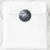 Spooky Halloween Bats in Eclipse Ronde Sticker (Tas)