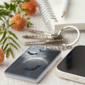 Spooky Halloween Bats in Eclipse Sleutelhanger (Voorkant Rechts)