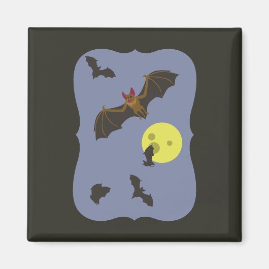 Spooky Halloween Bats Magneet (Voorkant)