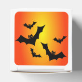 Spooky Halloween Bats Oranje lucht Bedankdoosjes (Bovenkant)