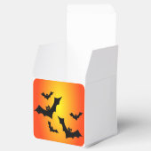 Spooky Halloween Bats Oranje lucht Bedankdoosjes (Geopend)