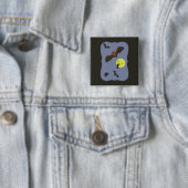Spooky Halloween Bats Vierkante Button 5,1 Cm (In situ)