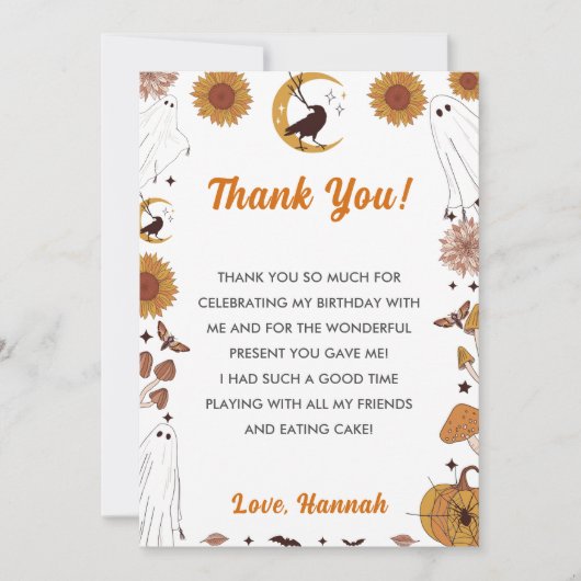 Spooky Halloween Bedankkaart (Voorkant)