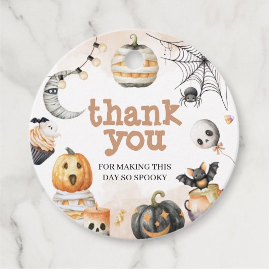 Spooky Halloween Bedankt Label (Voorkant)