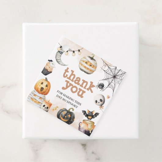 Spooky Halloween Bedankt Label (In situ)