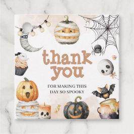 Spooky Halloween Bedankt Label