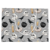 Spooky Halloween betegeld partijpatroon Groot Cadeauzakje (Achterkant)