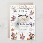 Spooky Halloween Birthday Invitation Kaart (Voorkant / Achterkant)