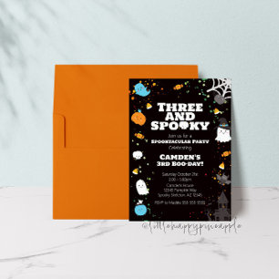 Spooky Halloween Birthday Invitation Kaart