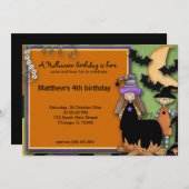 Spooky Halloween Birthday Kaart (Voorkant / Achterkant)