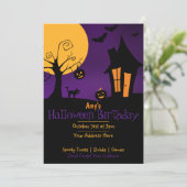 Spooky Halloween Birthday Kaart (Staand voorkant)