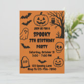 Spooky Halloween Birthday Kaart (Staand voorkant)