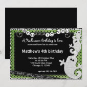 Spooky Halloween Birthday Kaart (Voorkant / Achterkant)