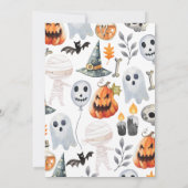 Spooky Halloween Birthday Kaart (Achterkant)