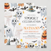 Spooky Halloween Birthday Kaart (Voorkant / Achterkant)