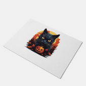 Spooky Halloween Black Cat Deurmat (Schuin)