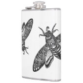 Spooky Halloween Black White Skull Moth Heupfles (Links)