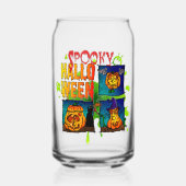 Spooky Halloween Blikvorm Glas (Voorkant)