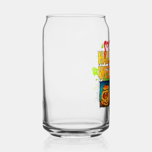 Spooky Halloween Blikvorm Glas (Rechts)