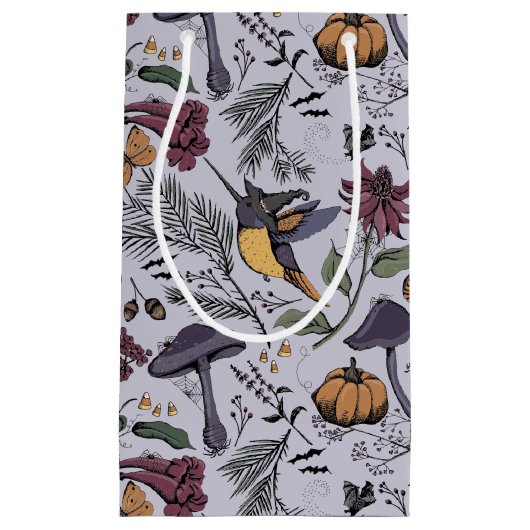 Spooky Halloween Bloemen Kolibrie Tuin Klein Cadeauzakje (Voorkant)