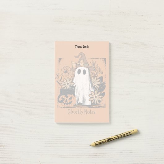 Spooky Halloween Bloemen Spookachtig Post-it® Notes (Op bureau)