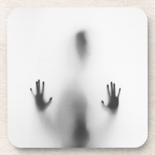 Spooky Halloween Body Shadow Bier Onderzetter (Voorkant)