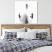 Spooky Halloween Body Shadow Canvas Afdruk (Insitu (Slaapkamer))