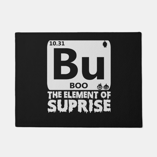 Spooky Halloween BOO primaire elementen van verras Deurmat (Voorkant)