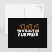 Spooky Halloween BOO Primary Elements of Surprise Briefkaart (Voorkant / Achterkant)