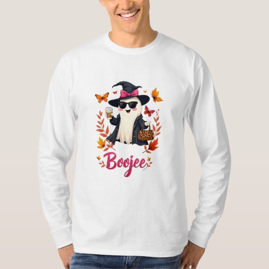 Spooky Halloween Boojee Sassy Classy Ghost T-shirt (Voorkant)