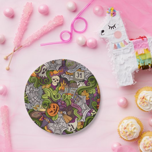 Spooky Halloween Bord 7 inch (Feest)