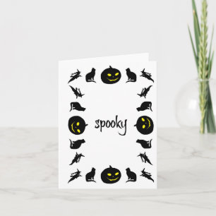 Spooky, Halloween Border Theme Kaart