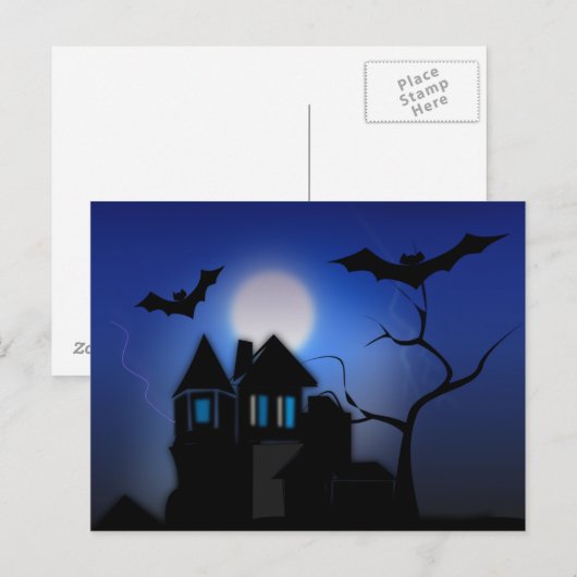 Spooky Halloween Briefkaart (Voorkant / Achterkant)