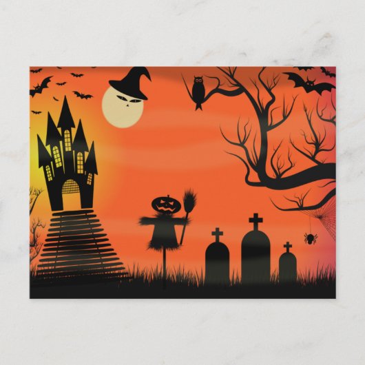 Spooky Halloween Briefkaart (Voorkant)