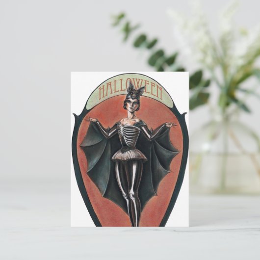 Spooky  Halloween briefkaart (Staand voorkant)